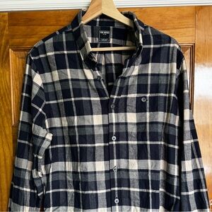 Todd Snyder - Men’s Flannel Shirt - Blue Plaid - L